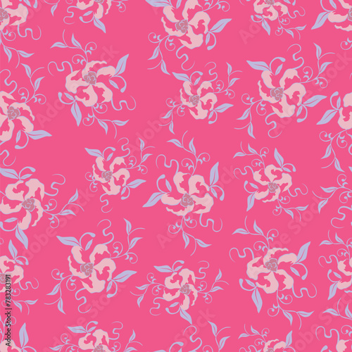 Seamless abstract floral wallpaper pattern design