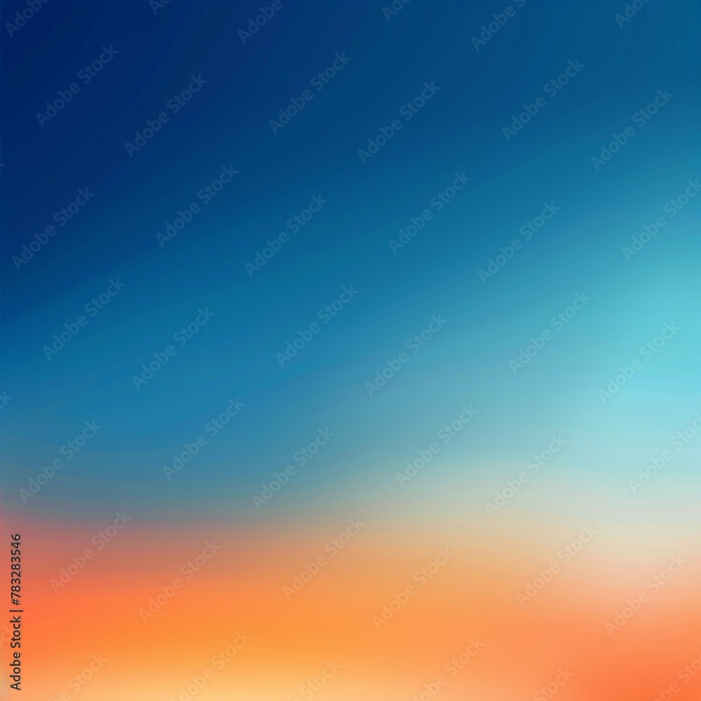 Blurry blue and orange sky