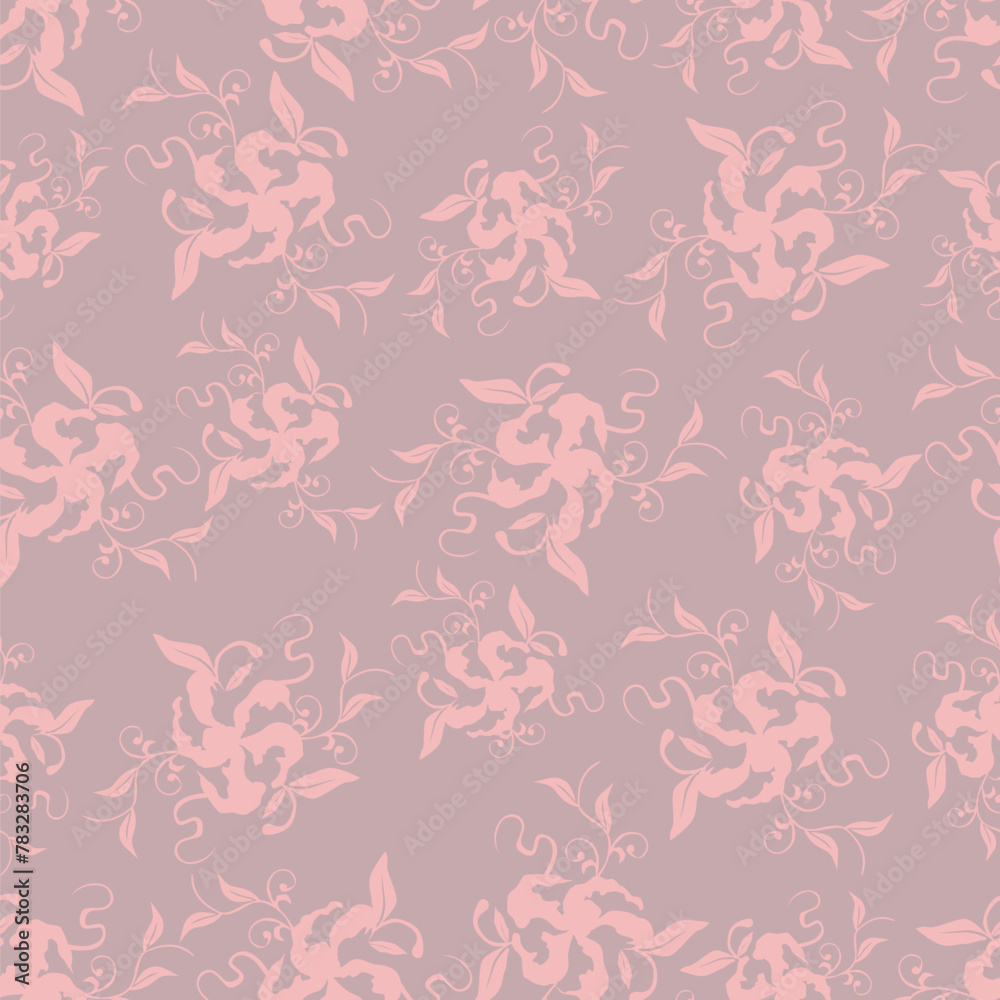 Seamless abstract floral wallpaper pattern design