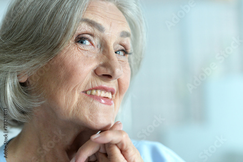 Portrait of happy beautiful senior woman posing 