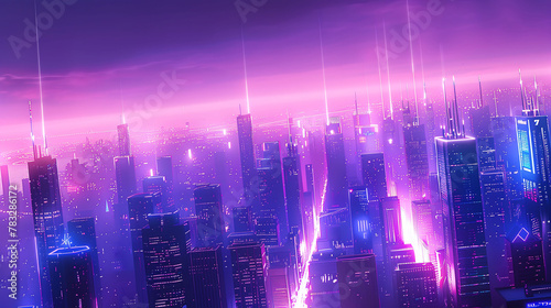 Neon Heights  Cyberpunk Cityscape Illumination