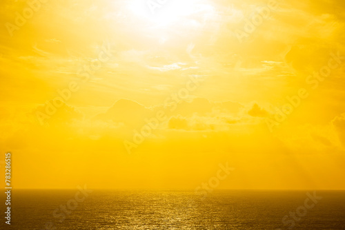 Sunlight over ocean  sea with clouds