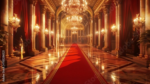 Opulent awards gala background with grandeur and opulence