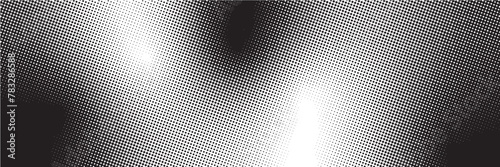 Halftone faded gradient texture. Grunge halftone grit background. White and black sand noise wallpaper.