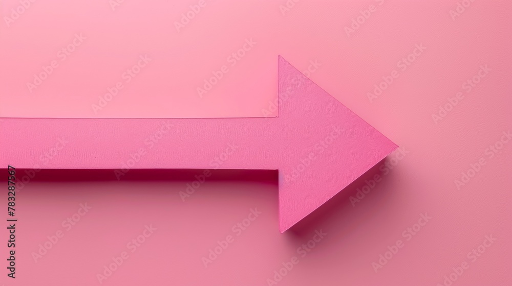 A pink arrow pointing to the right on a bright background, AI A pink arrow pointing to the right on a bright background, AI