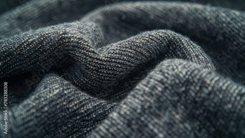 Close-up of a gray woven fabric.