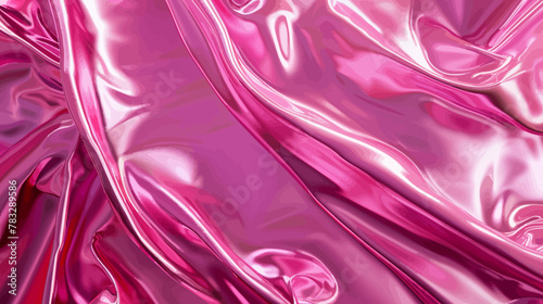 a close up of a shiny pink material