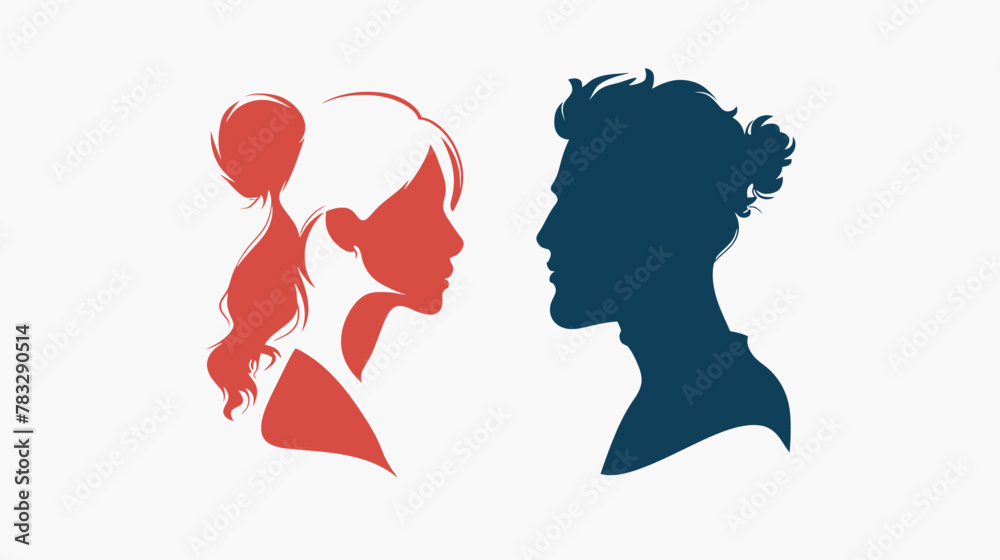 a silhouette of a man and a woman