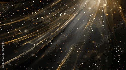 a bright light shines brightly on a black background