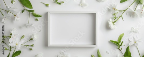 frame background with flowers for design.