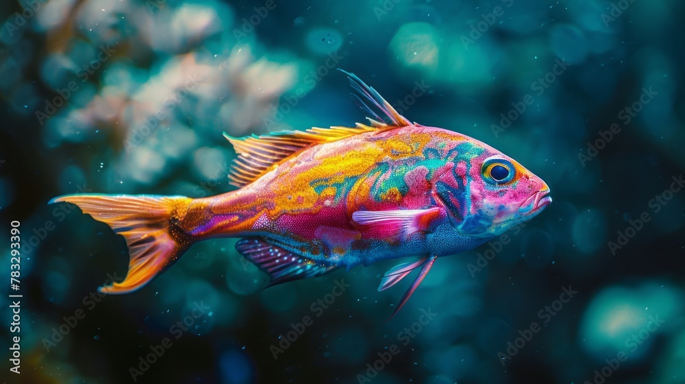 Fototapeta premium Undersea world. Fish in the sea.