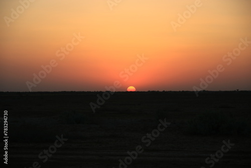 landscapes at senset with agricultural lands