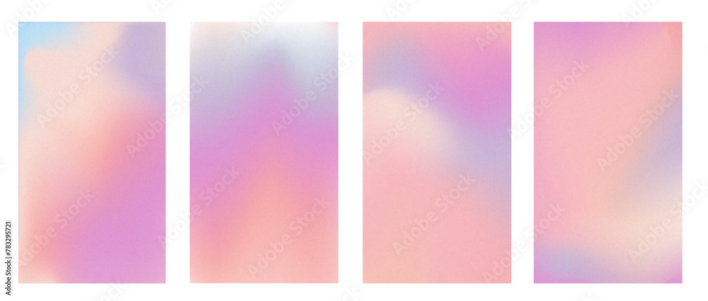 pink orange purple gradient wave with noise set