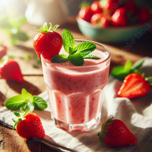 strawberry smoothie photo