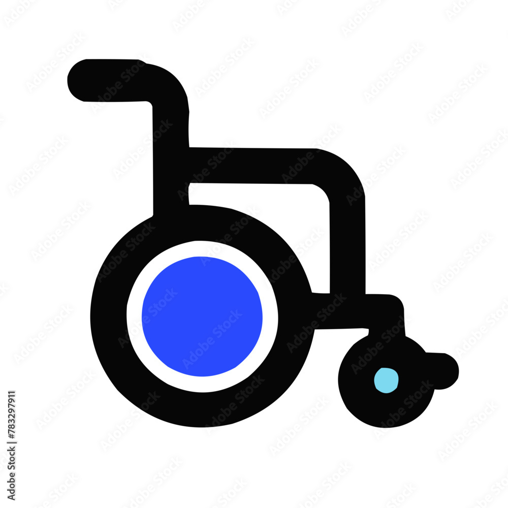 wheelchair icon isolated on white background
