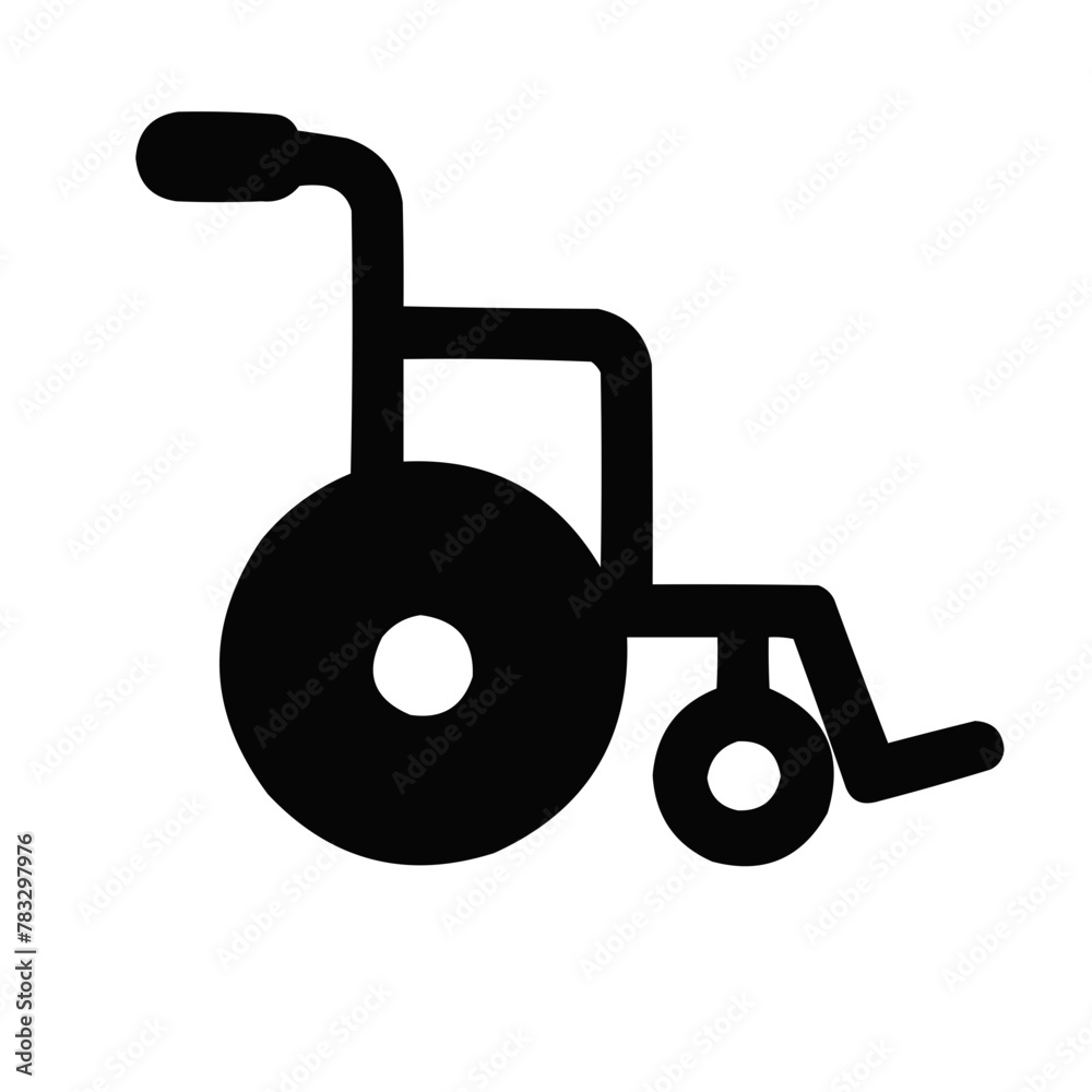 wheelchair icon isolated on white background wheelchair icon isolated on white background