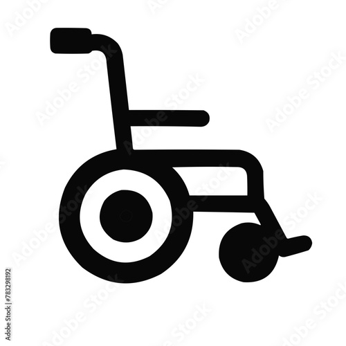 wheelchair icon isolated on white background