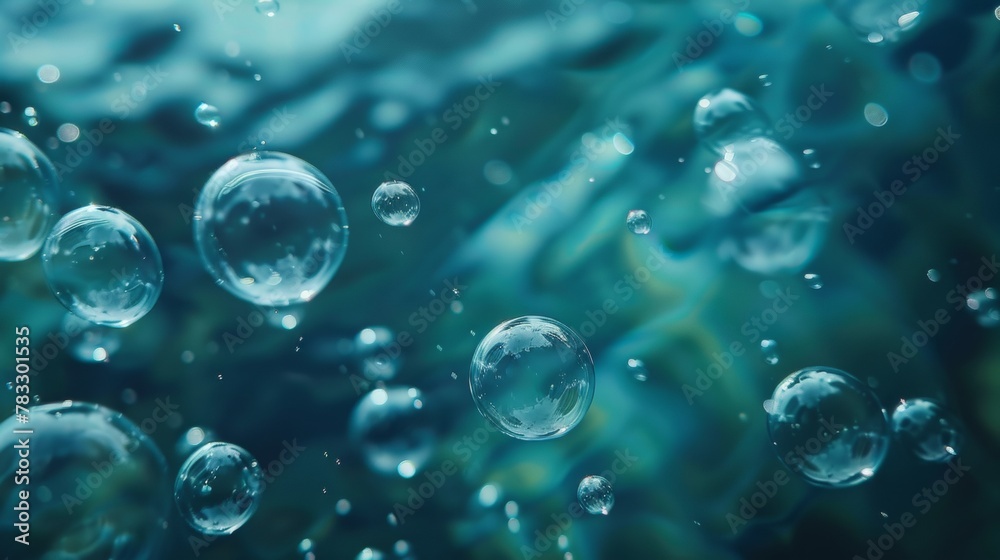 Floating bubbles adding a whimsical touch AI generated illustration Floating bubbles adding a whimsical touch AI generated illustration