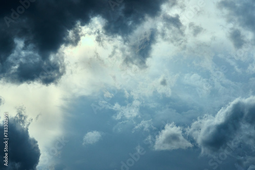 Mixed stormy cloudscape photo