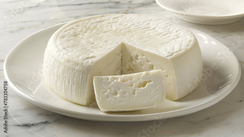 Traditional egyptian domeyati cheese on plate photo