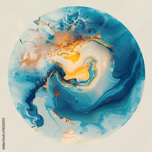 Abstrakcyjna wizja planety ziemi - topniejące lodowce