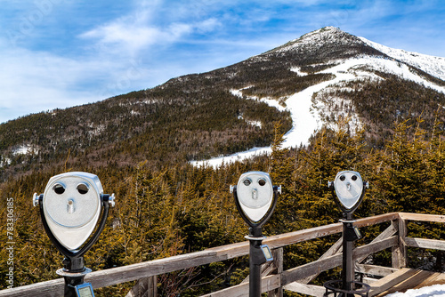 Coin operated binoculars - Whiteface ski resort - Upstate New York photo
