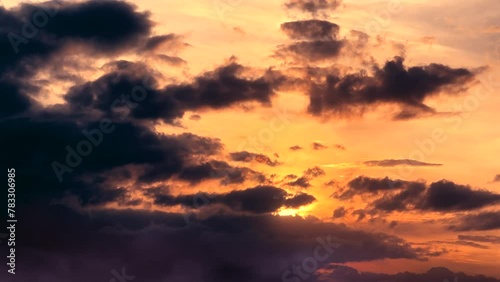 Wallpaper Mural Empty cloudy sky during dramatic sunset Torontodigital.ca