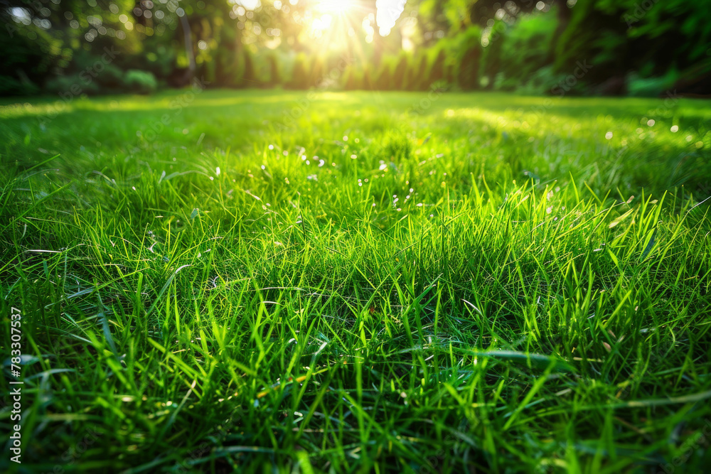 a grassy field with the sun shining through the trees a grassy field with the sun shining through the trees