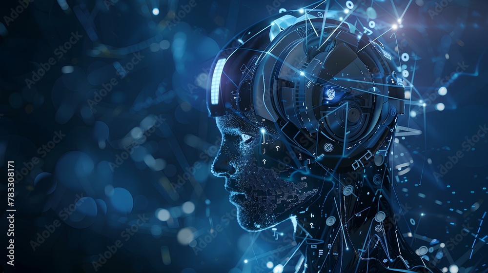 Artificial Intelligence Robot Profile View Artificial Intelligence Robot Profile View