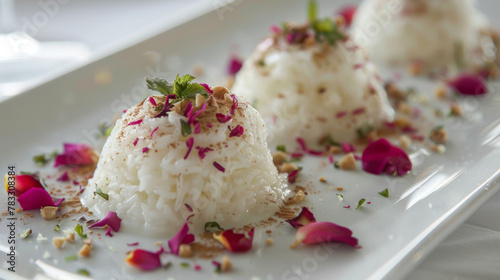 Traditional egyptian rice dish with nuts and herbs