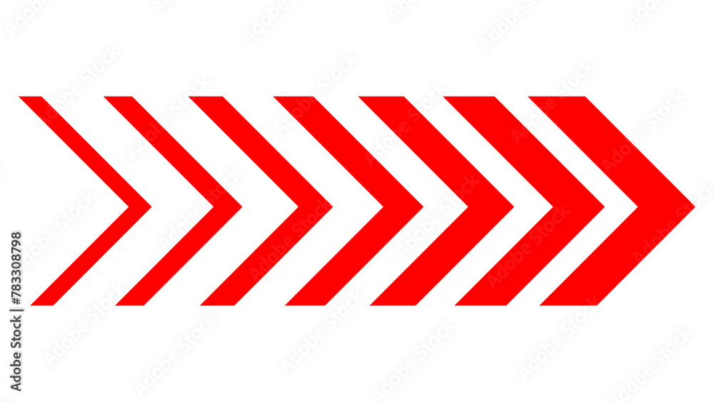 Fototapeta premium Dynamic Chevron Moving Arrows Showing Speed Pointing to Right