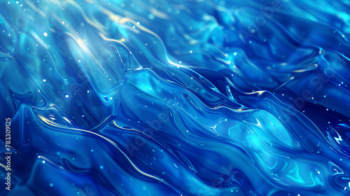 Close-up vector art background 3D surface of jelly in blue and dark blue shades 