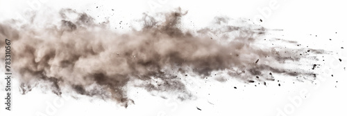 a cloud of dust on a white background