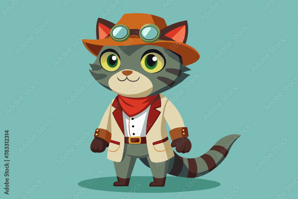 Paleontologist Cat Vector Paleontologist Cat Vector