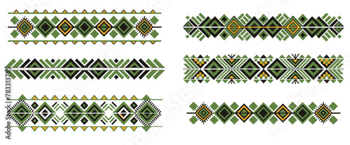 Beautiful and intricate african tribal pattern set with vibrant colors and geometric motifs, inspired by traditional textiles and ethnic background, showcasing the rich cultural fabric of africa