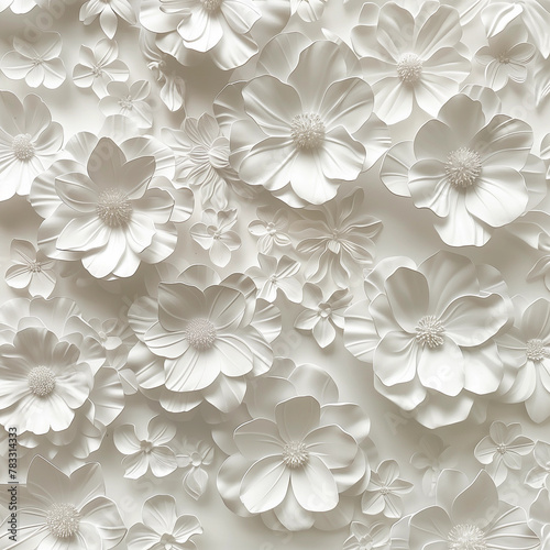 white flower background  paper flowers