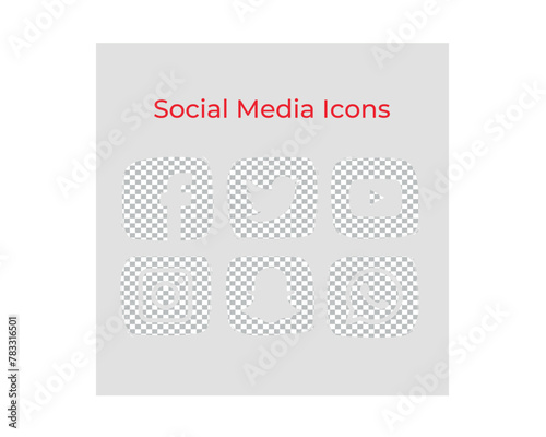 Social media icons. vector illustration