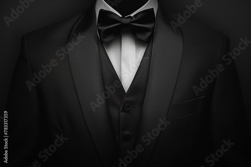 Tuxedo of shadows, worn by the groom of the night photo