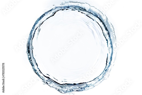 Circle of water in white background