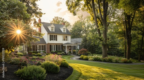 showcasing the tranquil allure of suburban homes