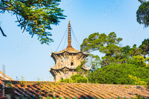 Ancient pagoda of Kaiyuan Temple in Quanzhou, Fujian, China photo