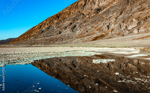 Рypersaline dry lake in the Death Valley Salt Desert, Death Valley National Park, California