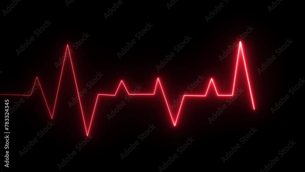 Neon Pulse: Abstract Heartbeat Signal Animation Neon Pulse: Abstract Heartbeat Signal Animation