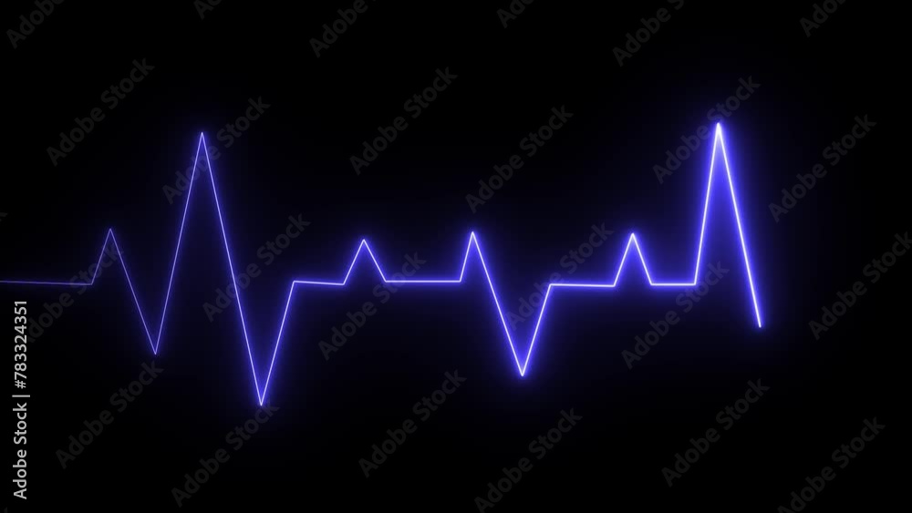 Neon Pulse: Abstract Heartbeat Signal Animation Neon Pulse: Abstract Heartbeat Signal Animation