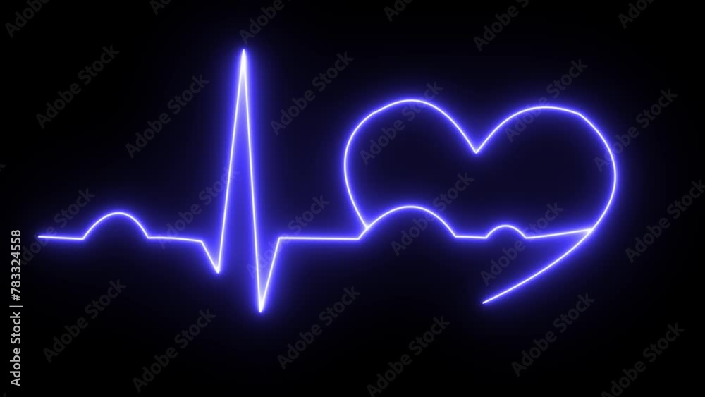Neon Pulse: Abstract Heartbeat Signal Animation Neon Pulse: Abstract Heartbeat Signal Animation