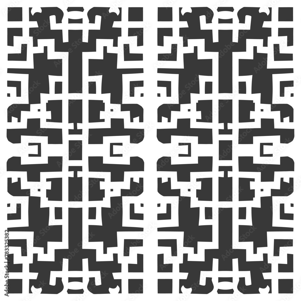 Silhouette of classical Chinese window lattice pattern black color only Silhouette of classical Chinese window lattice pattern black color only