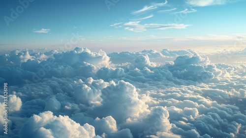 A view of a large cloud formation from above, AI