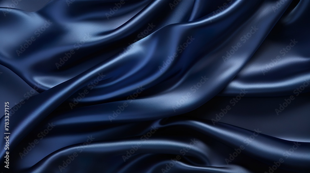 Fototapeta premium The intricately woven pattern of this blue satin fabric showcases luxury and attention to detail in textiles
