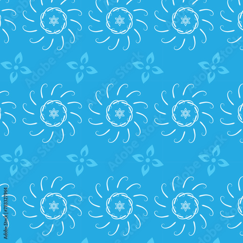 twisting motif floral seamless vector pattern
