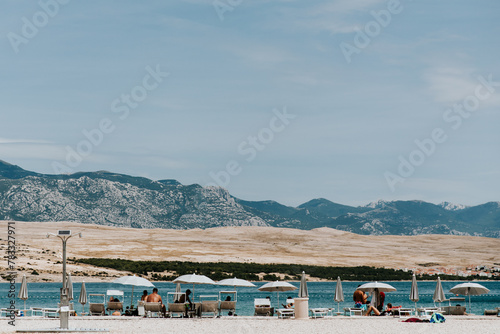 Beach in high sun